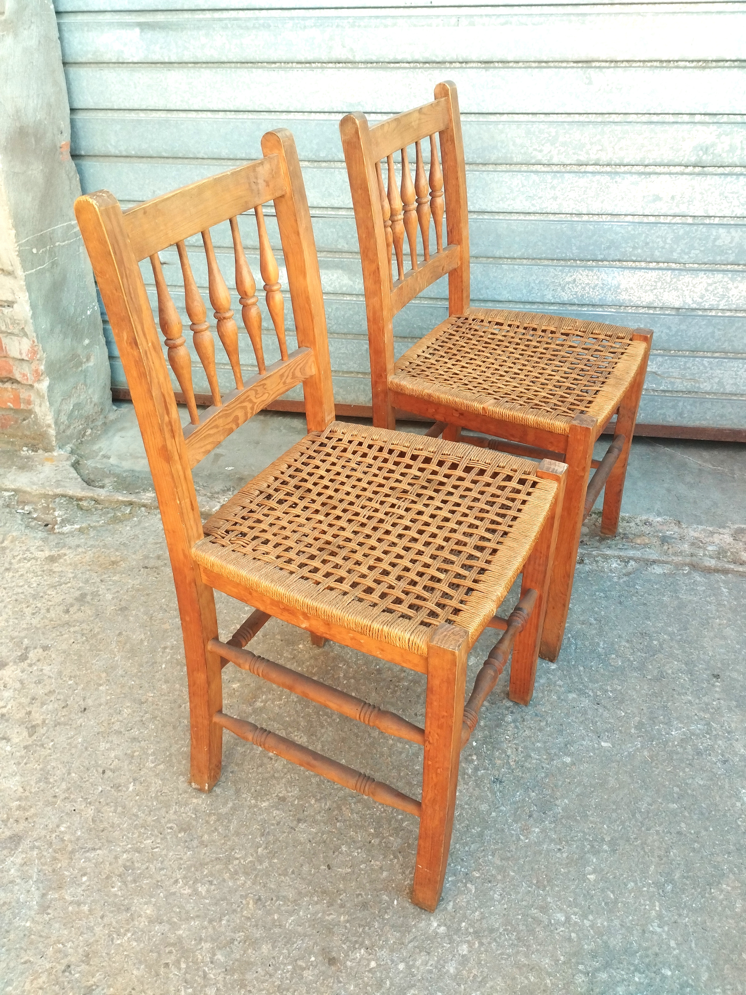 silla madera cuerda 46-85x41x41 2u